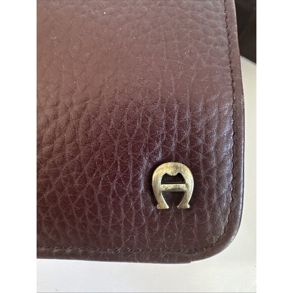 Vtg Etienne Aigner Oxblood Burgundy Leather Shoulder Cross Body Bag 7.5" 80s 90s - Picture 14 of 15